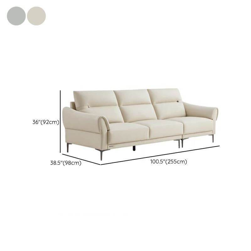 Comfortable Leather Upholstered Sofa