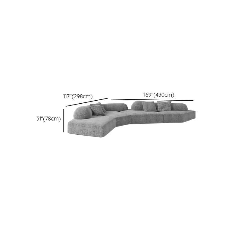 Reversible Sofa Sectional with Curved Design