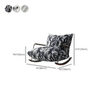 Gray-white rocking chair with pillow back