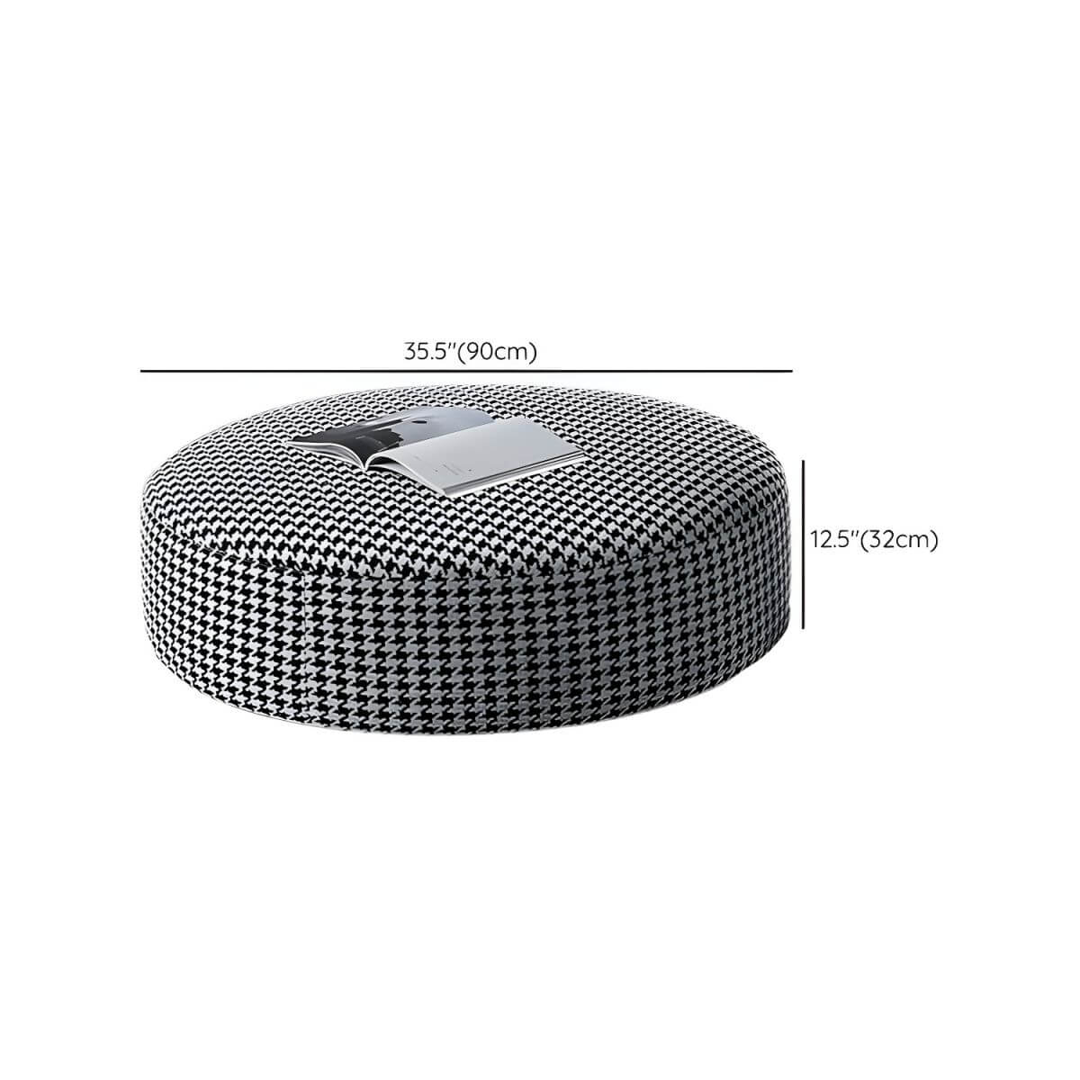 Upholstered houndstooth seat