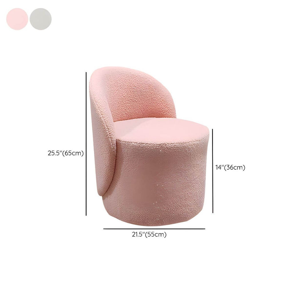 Pink Corduroy Ottoman for Decor