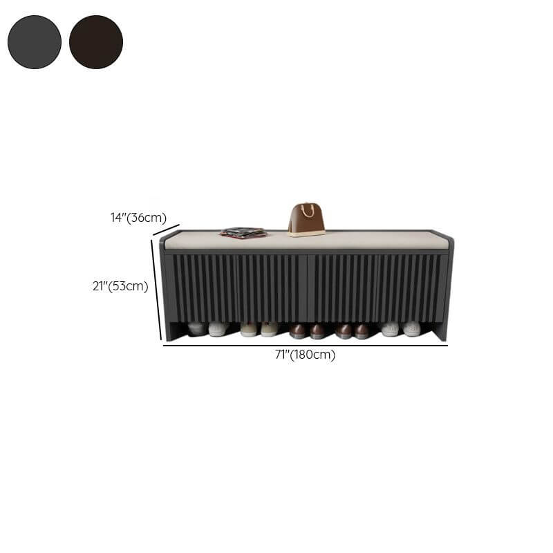 Sleek modern style metal accent bench