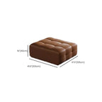 Cocoa rectangular footstool in living room setting