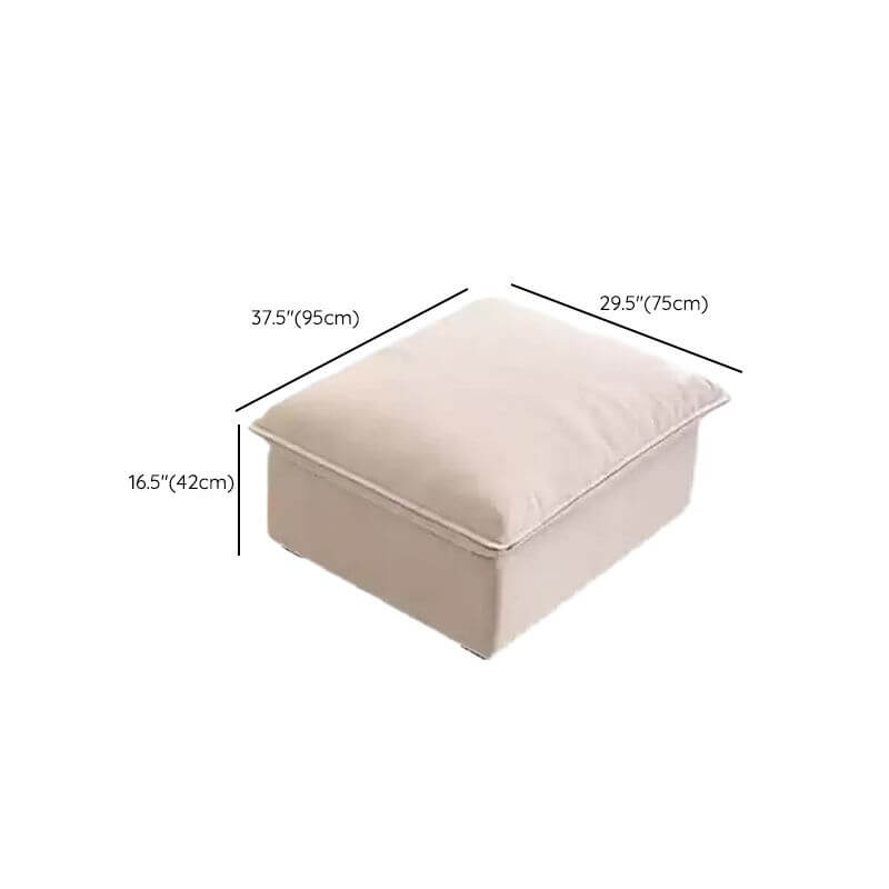 Versatile brown footstool used as a side table