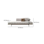 Elegant wooden frame gray chaise lounge