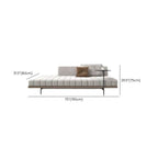 Compact standard gray chaise lounge