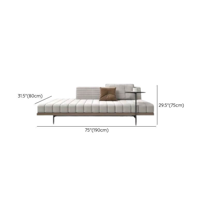 Compact standard gray chaise lounge