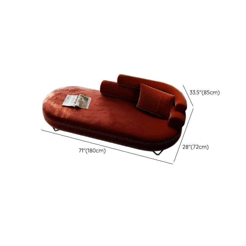 Genuine leather chaise lounge accent piece