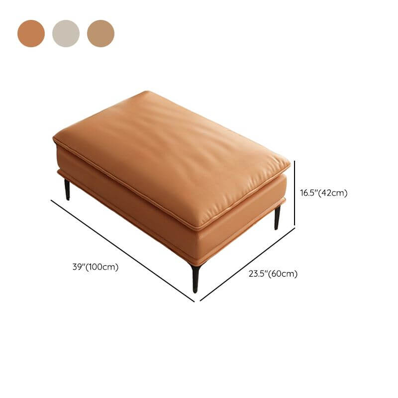 Luxury Ottoman in Rich Amber Tan Color