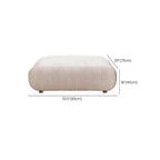Modern beige footstool in living room