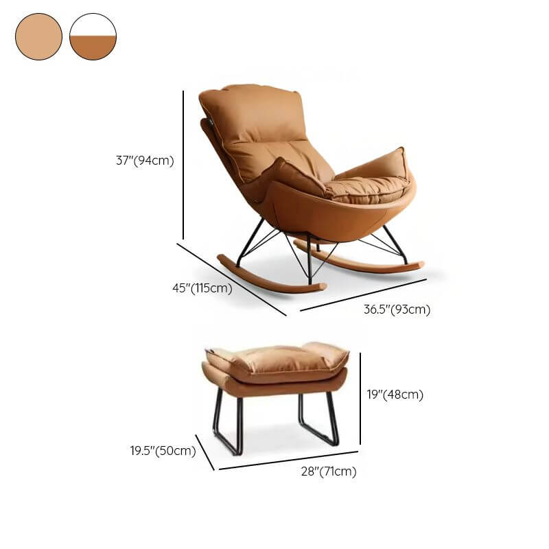 Metal legs of rocking chair