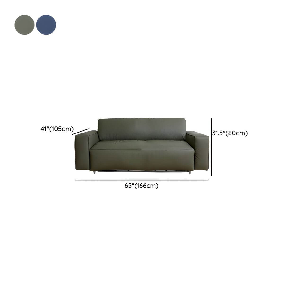 Stylish modern sofa fits standard spaces