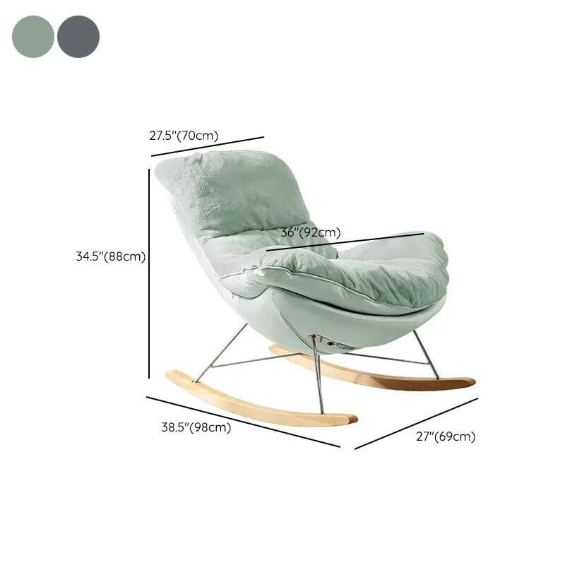 luxurious tufted rocking chair