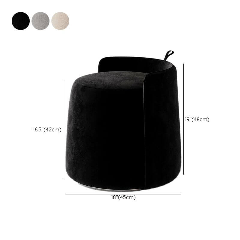 Elegant Pouf with Genuine Leather Upholstery