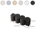 Modern Upholstered Accent Stool off-white color