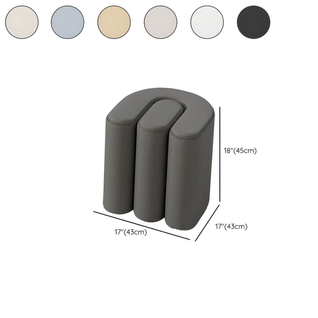 Square wood frame of the accent stool