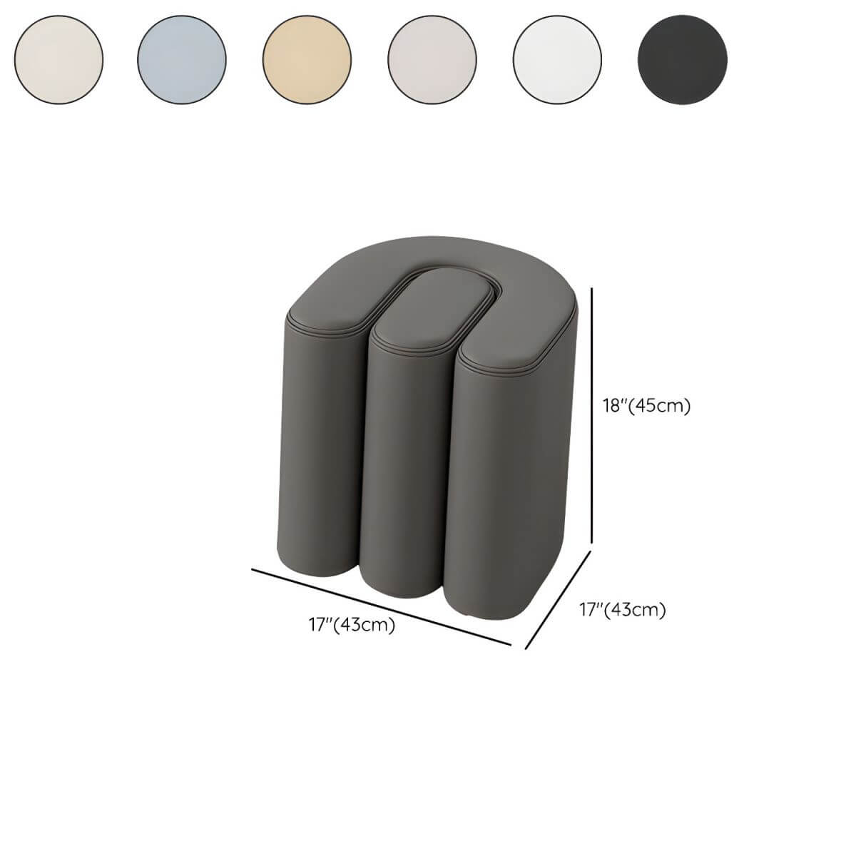 Square wood frame of the accent stool