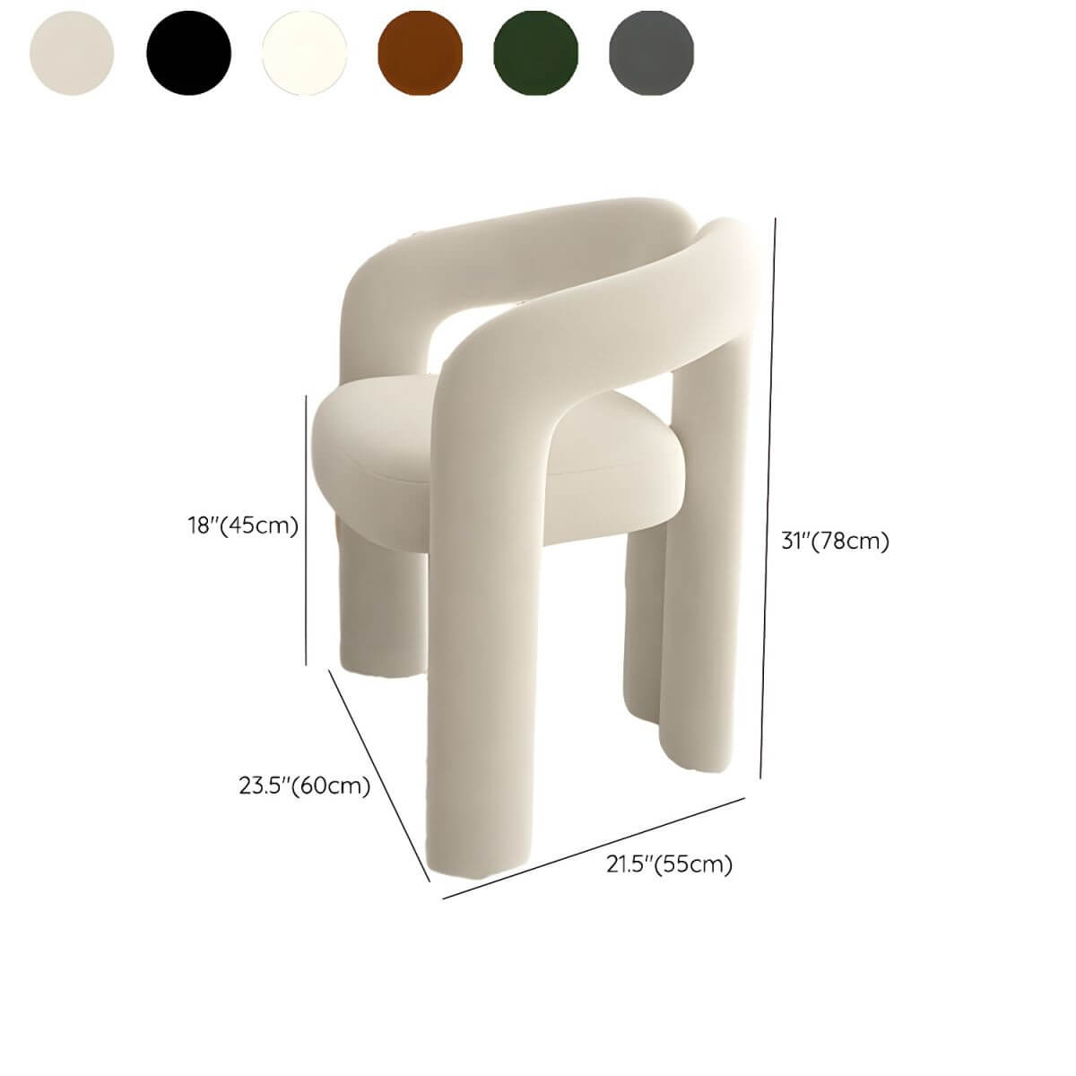 Caramel upholstered vanity stool elegant design