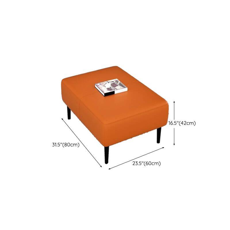 water-resistant faux leather ottoman for living room