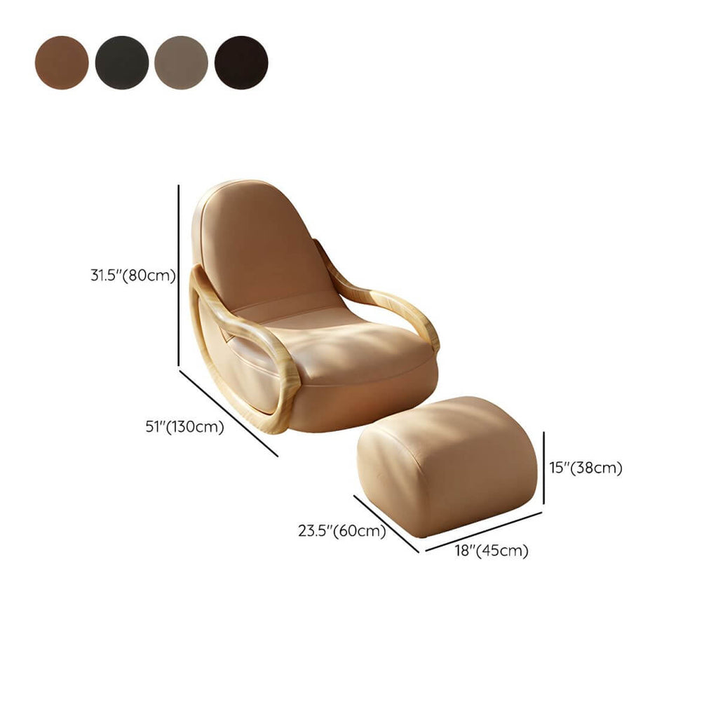 Sleek grey rocking chair designed for comfort