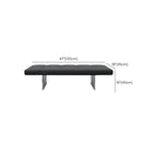 Functional black living room bench with soft seat