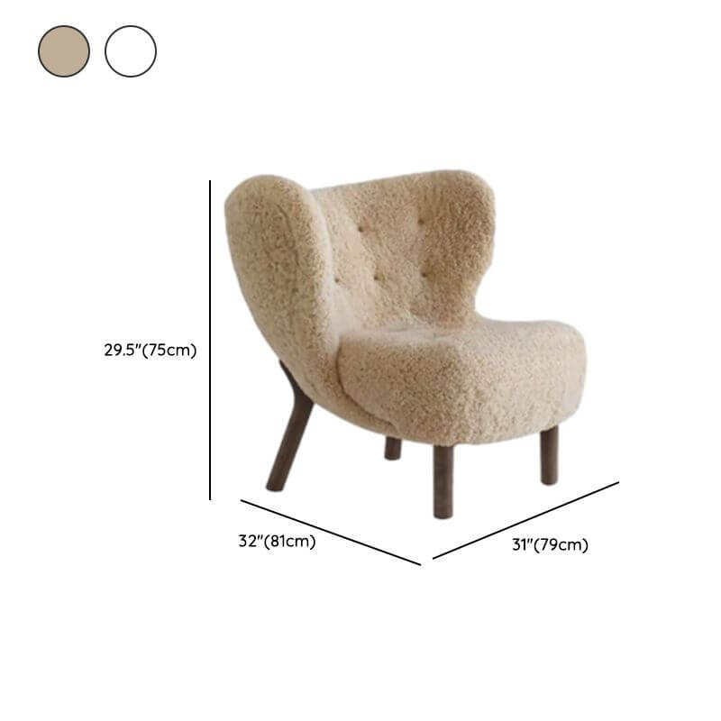 Elegant tufted back of the wingback chair