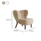 Elegant tufted back of the wingback chair