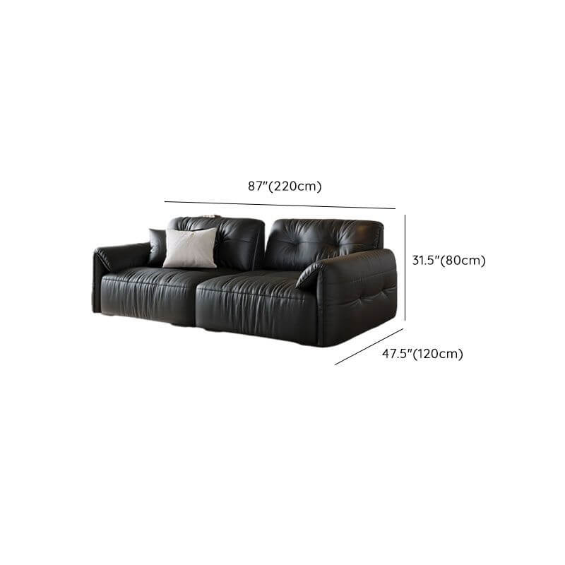 Mold-resistant black sofa in modern living room