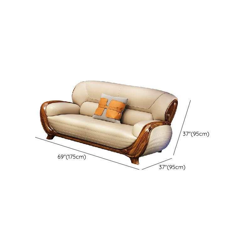 Stylish single sofa design in cream fabric