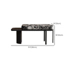 natural wood flowered bench chair