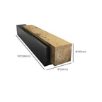 Natural Finish Contemporary Pine Wood Bench Front View