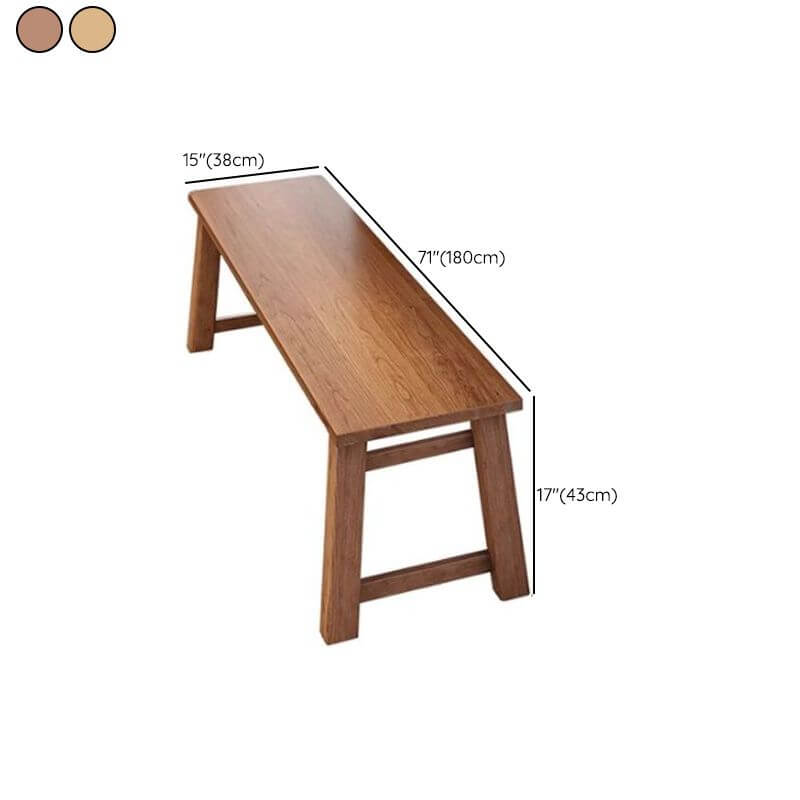 Red Oak option of Natural Finish Sitting Bench