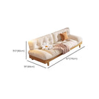 Contemporary Scandinavian sofa with natural wood