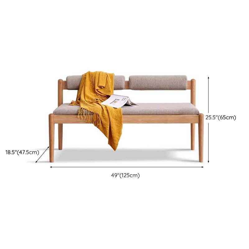 Nordic Oak Dining Bench with cushions