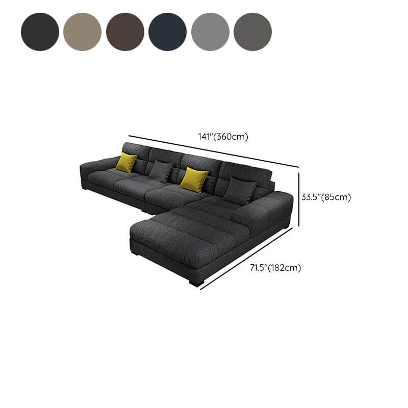 Reclined seating on sectional sofa