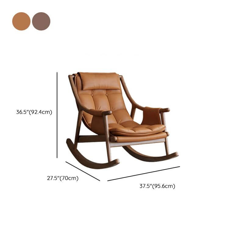 Stylish rocking chair with wooden legs