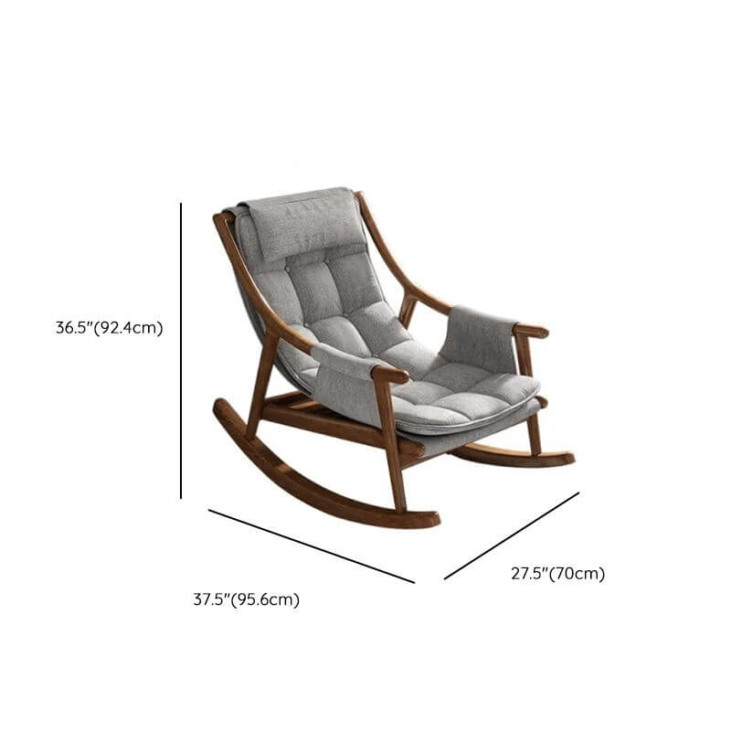 Upholstered rocking chair, ideal for reading nooks