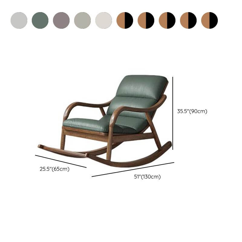 Green rocking chair that complements modern decor