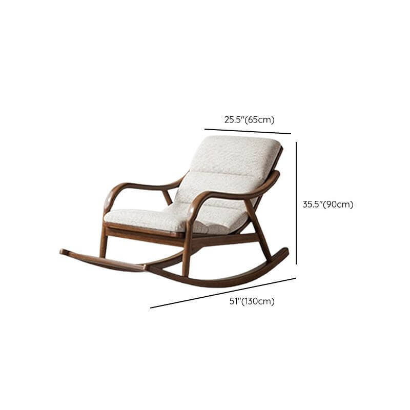 Cozy reading nook with the Nordic Upholstered Rocking Chair