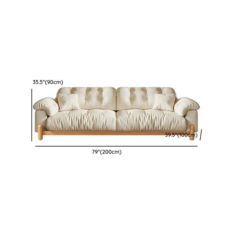 Plush cushioned modern couch