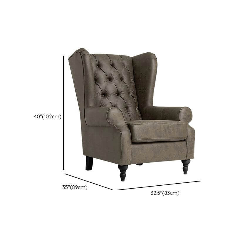 Vintage Style Lounge Chair with Tufted Back