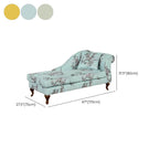 Light Blue Floral Chaise Lounge