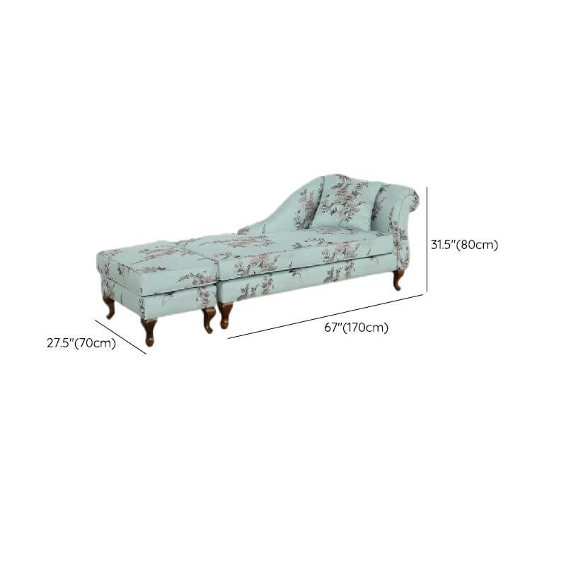 Large Decorative Chaise with Floral Design