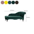 Black wooden legs on modern chaise lounge