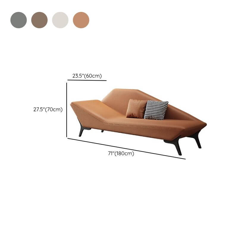 Contemporary chaise lounge with solid color design