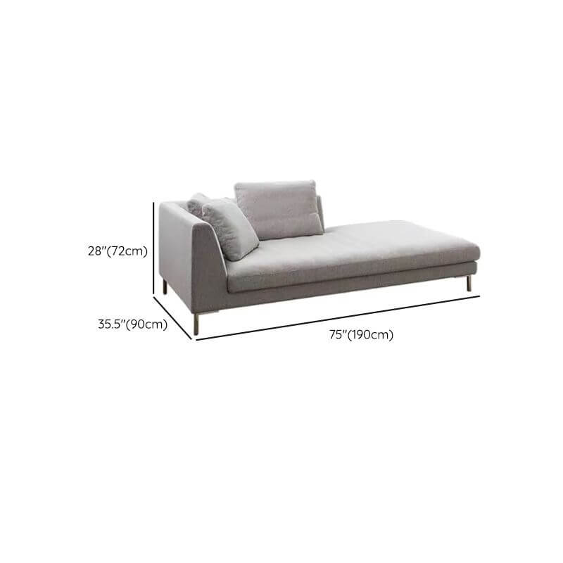 Upholstered chaise with modern design