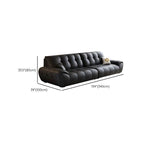 Chic midnight black sofa in modern decor