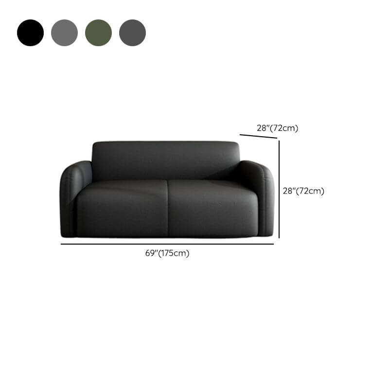 Modern floor sofa with concealed support