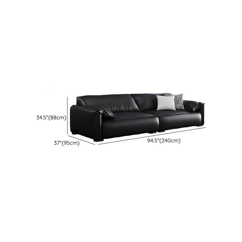 Cozy 4-seater Pine Ink sofa showcasing stain-resistant fabric