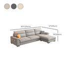 Stylish living space with L-shape sofa